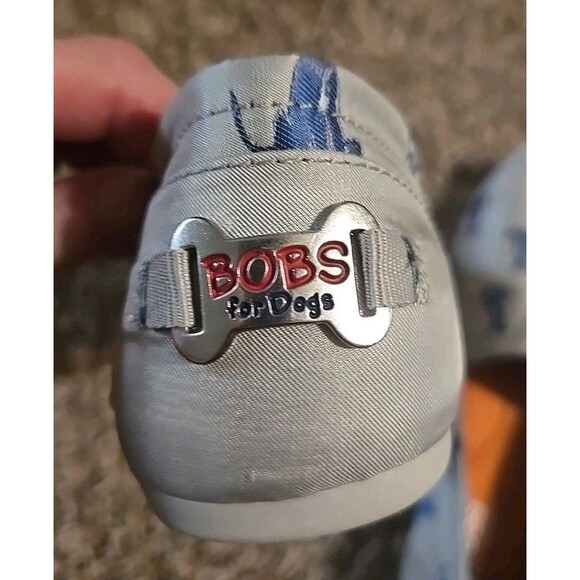 Bobs For Dogs Skechers Dog Print Memory Foam Canvas Flat Slip On Sneaker Size 9 - Picture 8 of 9